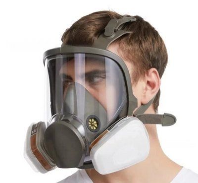 Повнолицева респіраторна маска Mask 6800 з фільтрами для роботи з кератином. 2942063943 фото