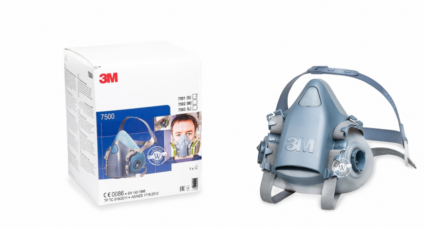 Полумаска 3M 7500 маленький размер S 7501 2519578216 фото